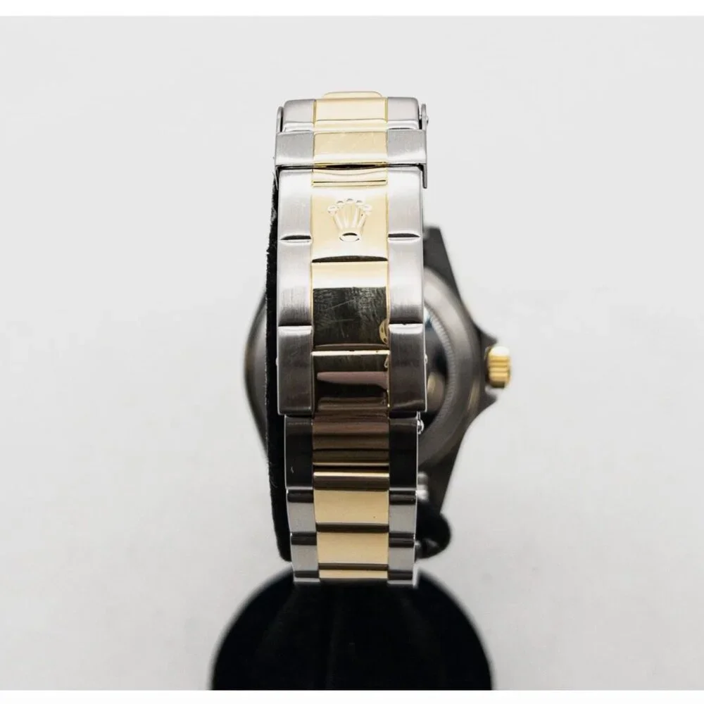 RARE Rolex BLUE SUBMARINER MINT 18k Yellow Gold SS Mens Watch BOX PAPERS
